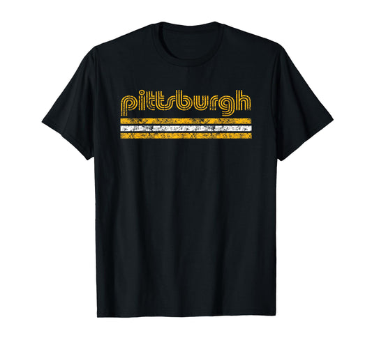 Pittsburgh Pennsylvania Retro Vintage Weathered T-Shirt