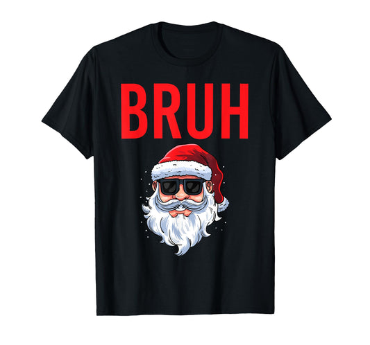 Merry Christmas Bruh Meme Funny Saying for Brother Boys Men T-Shirt