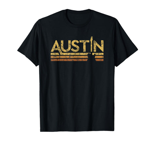 Retro Music Austins Texas T-Shirt