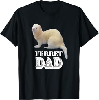 Cute Albino White Ferret Dad Ferrets Lover Kids Pet Gift T-Shirt