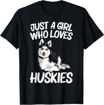 Cool Husky Gift Husky Lover Accessories & Stuff Unisex T-Shirt for Women, Girls, Unisex-Kids, Unisex-Youth - Black - Small - Short Sleeve - Cotton Blend - Husky Themed