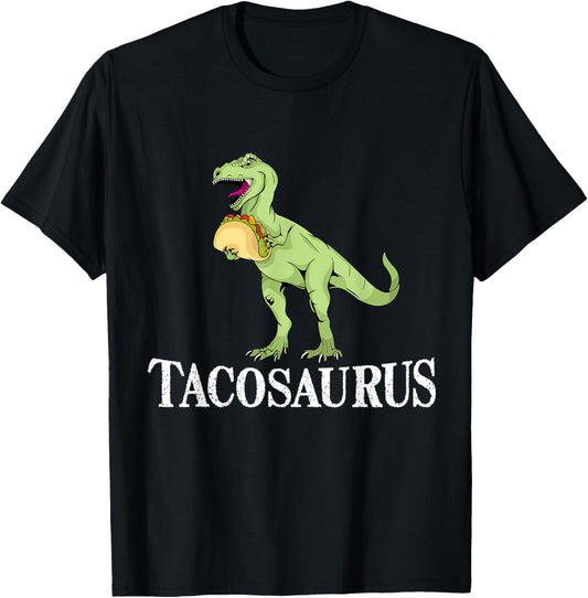 Tacosaurus Funny Taco Lover Men Kids T Rex Dinosaur T-Shirt