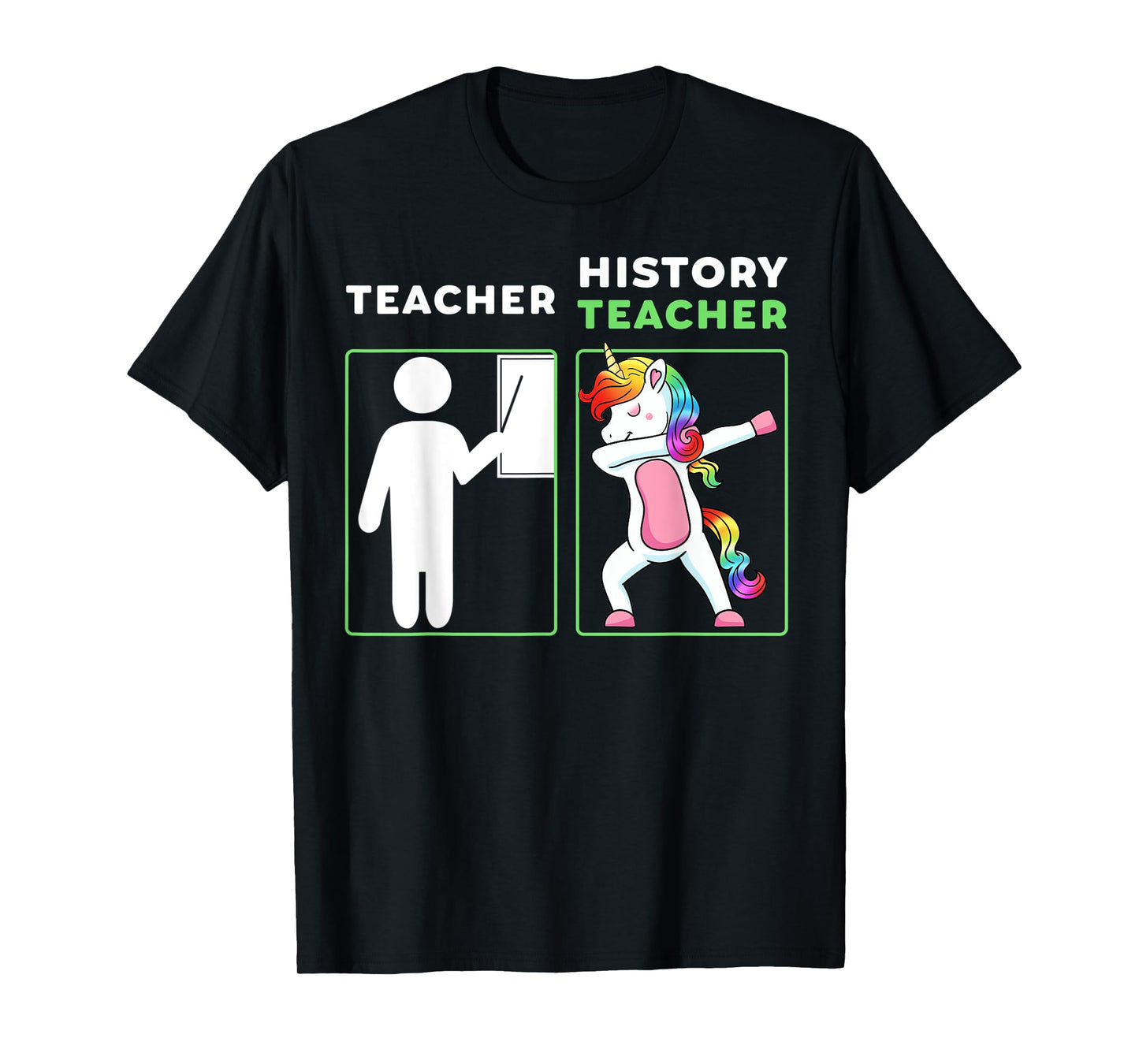 History Teacher Dabbing Professor Educator Unicorn T-Shirt