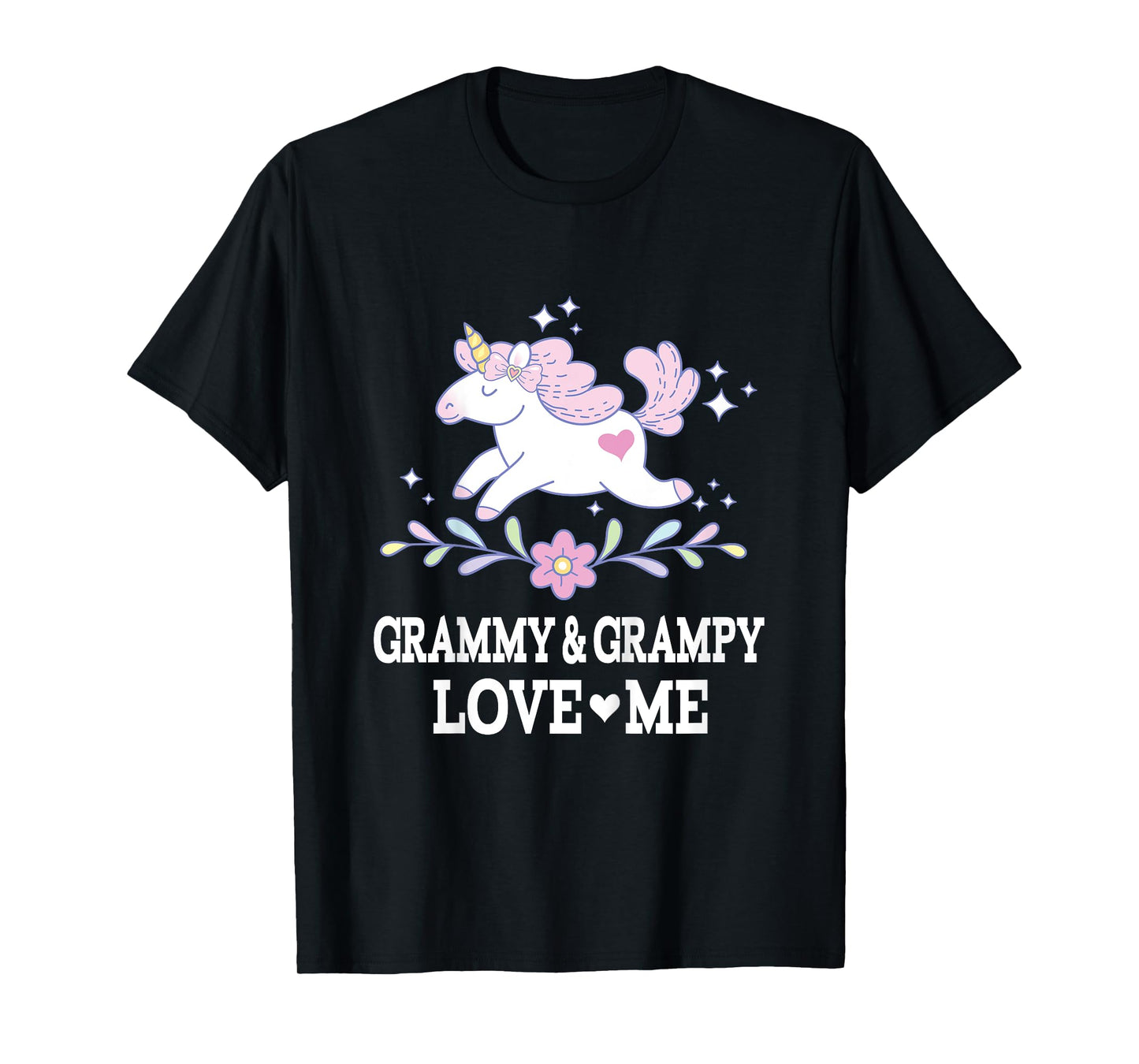 Grammy and Grampy Love Me Unicorn Grandchild T-Shirt