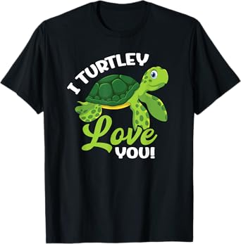 Cute Valentines Day Turtle - I Turtley Love You Valentine T-Shirt