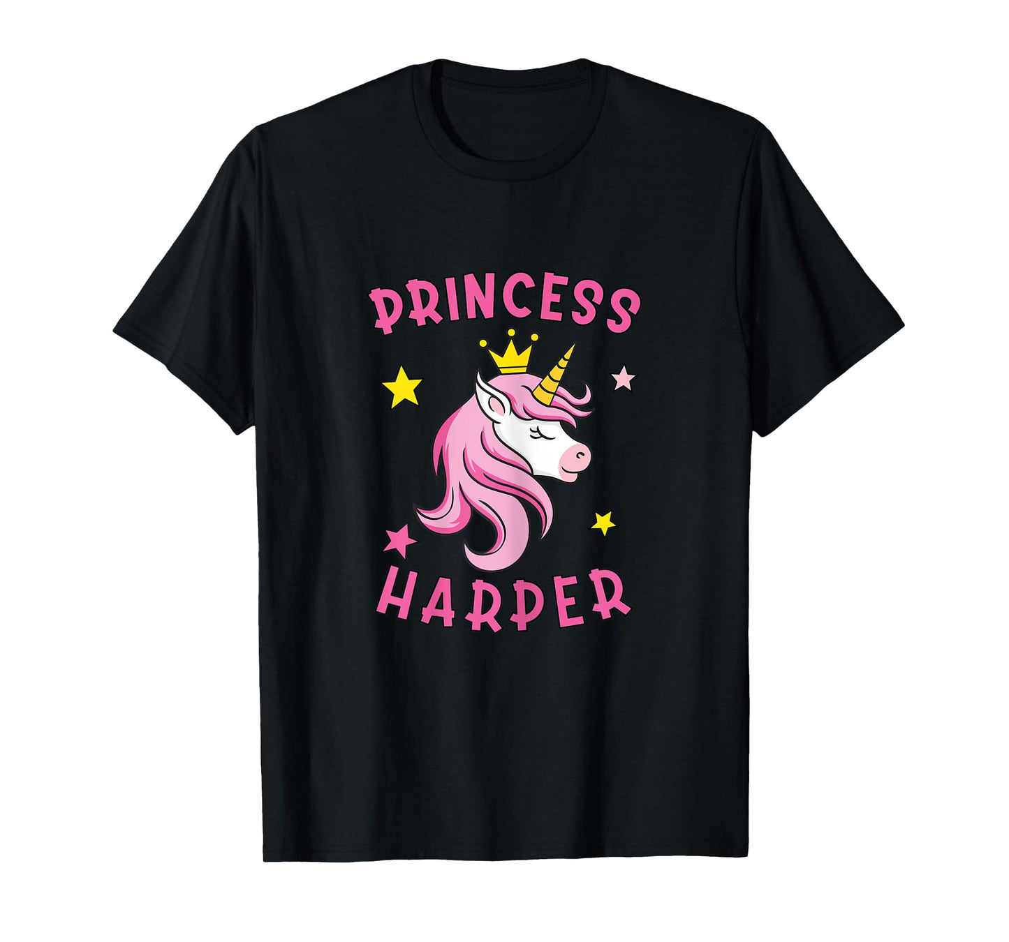 Unicorn Gifts Princess Harper Unicorn Girls T-Shirt White X-Small Classic Fit Short Sleeve