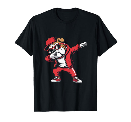 Cool Bulldog Dabbing Gift for Men Women Boys Girls Kids T-Shirt