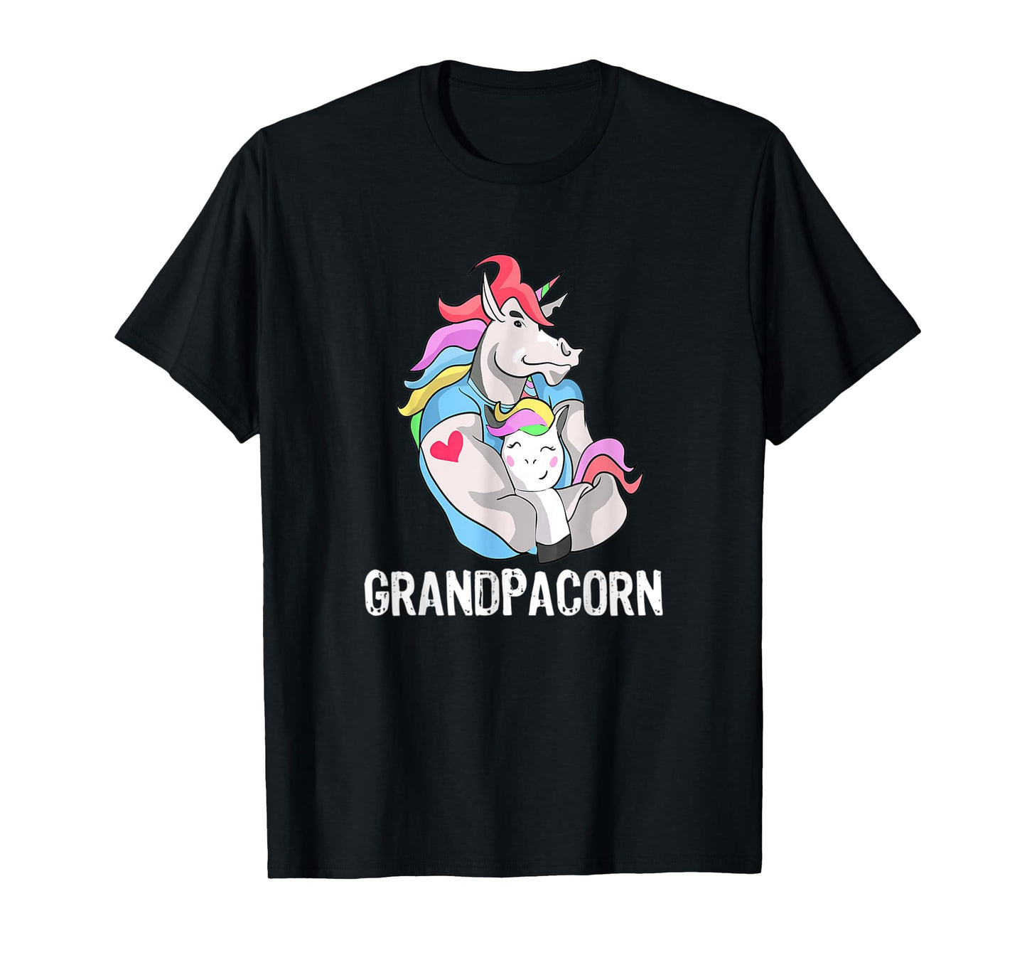 Mens Grandpacorn Unicorn Grandpa And Grandson T-Shirt