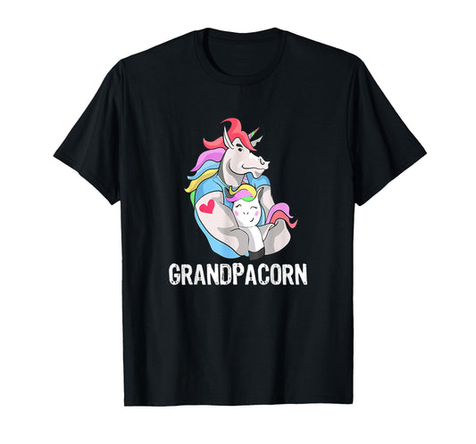 Mens Grandpacorn Unicorn Grandpa And Grandson T-Shirt