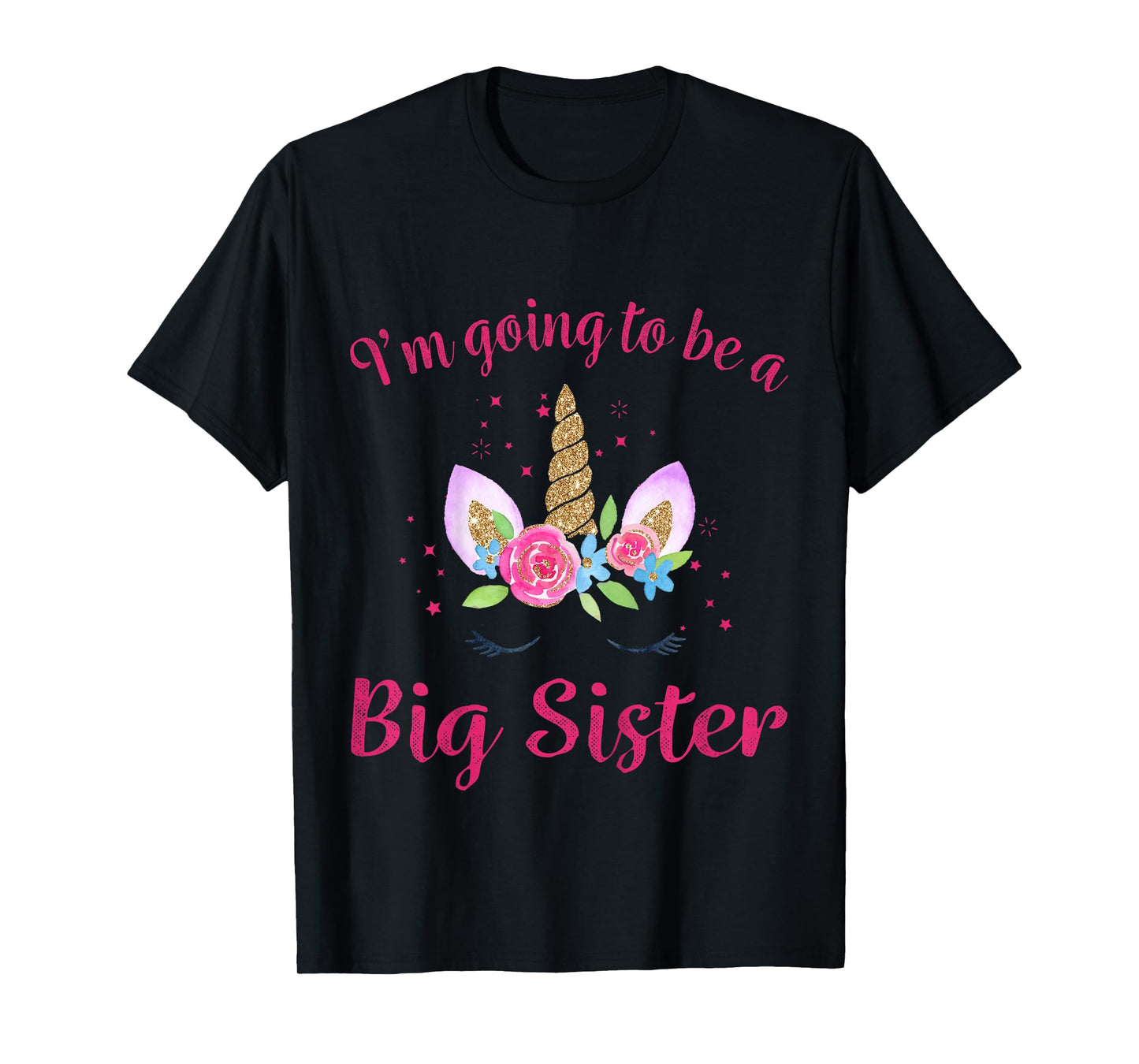 Kids Big Sister Unicorn I'm Going to be a Big Sister T-Shirt