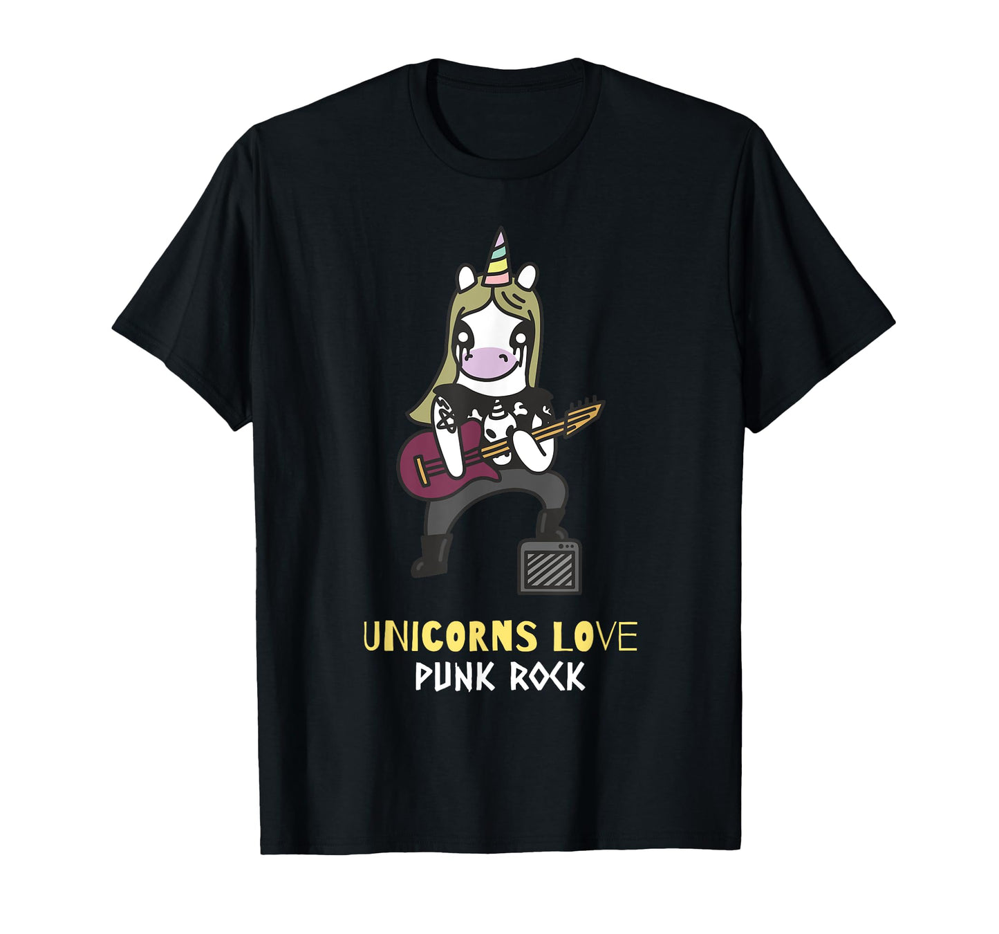 Punk Rock Unicorn Band Unicorns Love Punk Rock T-Shirt