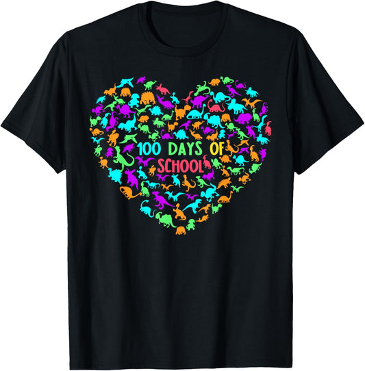 100 Days of School 100th Day Dinosaur Lover 100 Days Smarter T-Shirt