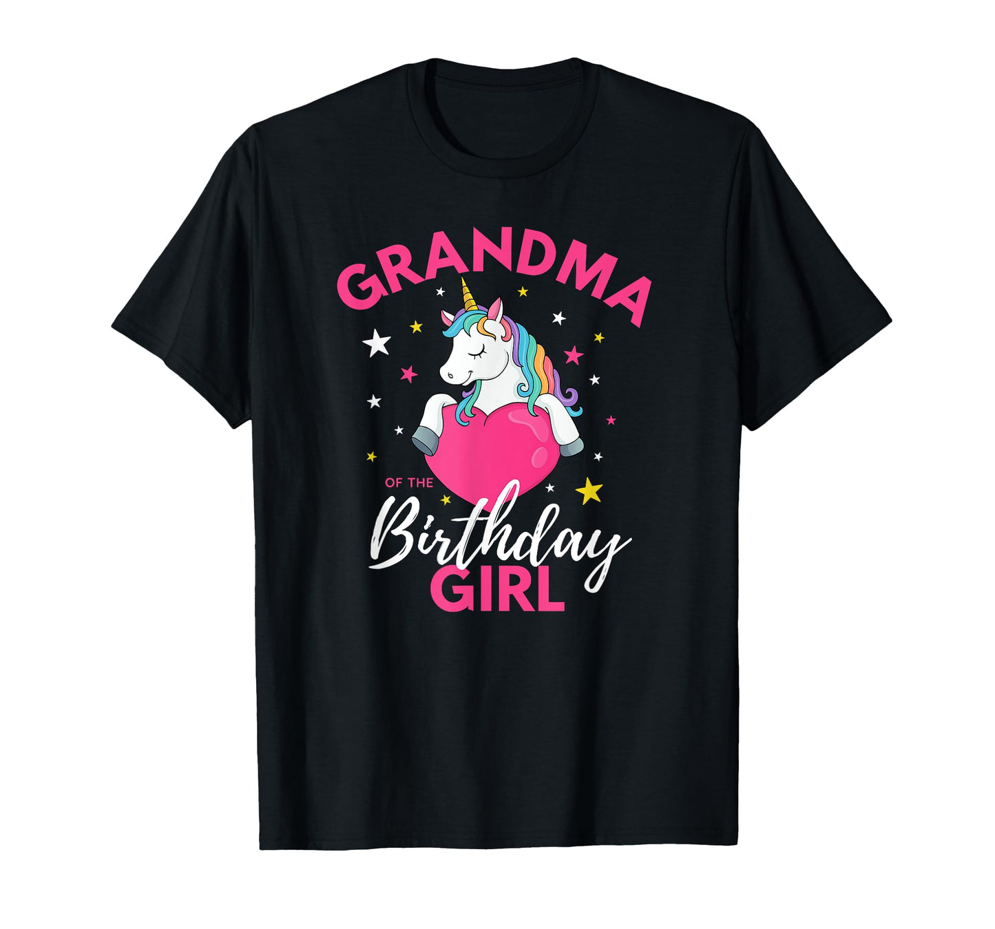 Grandma Of The Birthday Girl Unicorn T-Shirt