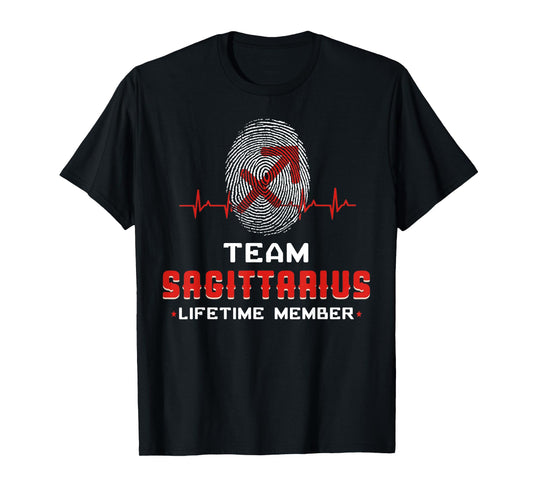 Team Sagittarius Lifetime Member Birthda Nov Dec Zodiac Sign T-Shirt