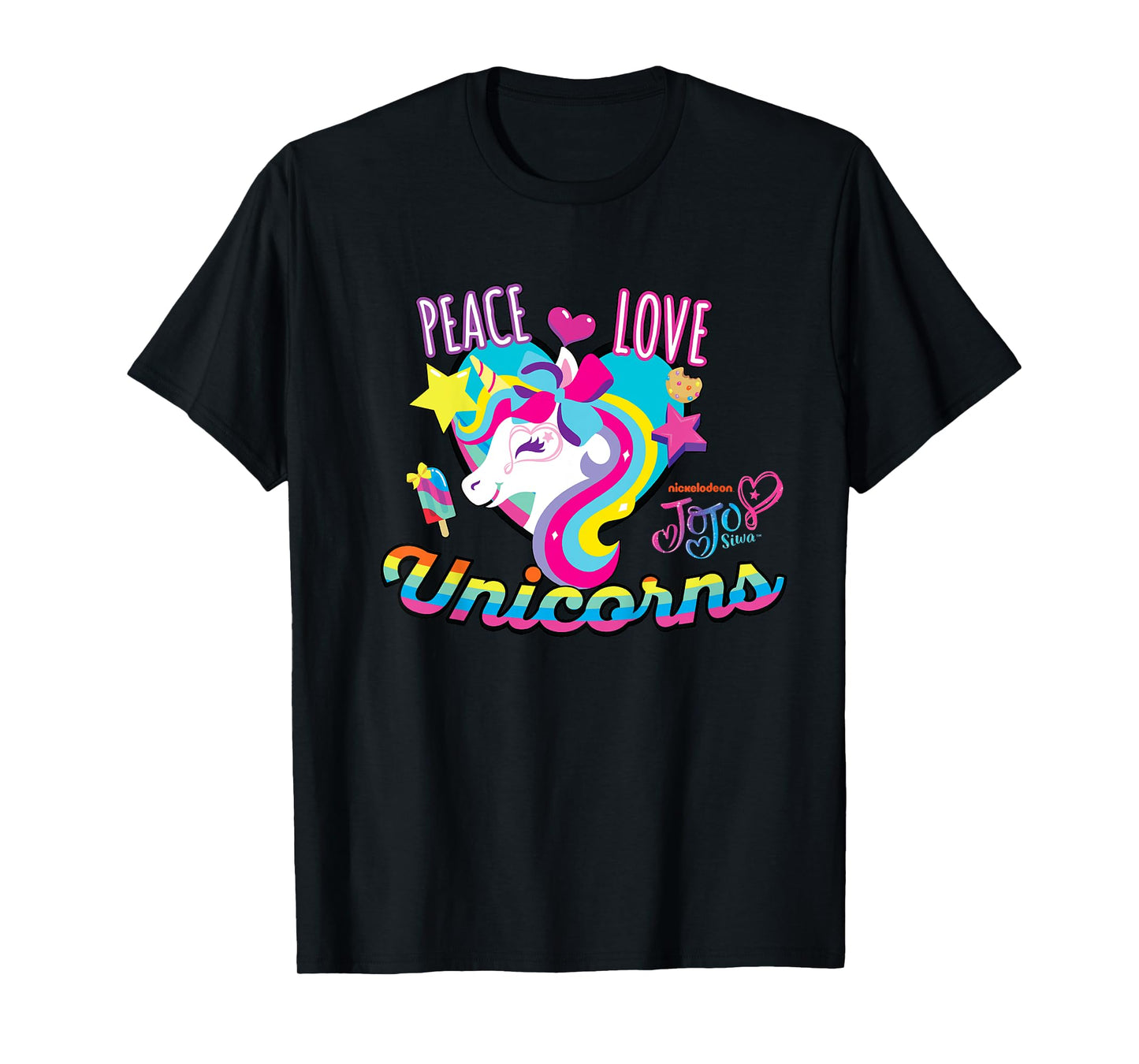 JoJo Siwa Peace Love And Unicorns T-Shirt