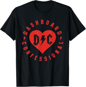Dashboard Confessional - Heart Badge T-Shirt