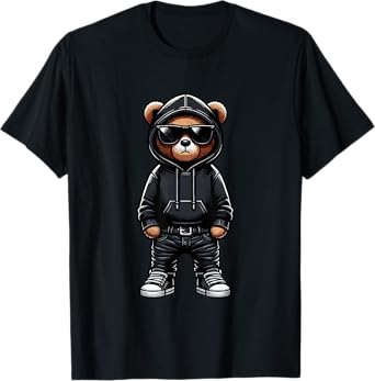 Teddy Bear Cool Bears Hip Hop Streetwear Graphic Colorful T-Shirt