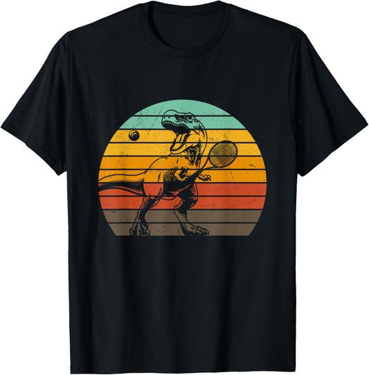Tennis Dino Funny Tennis Dinosaur T-Shirt