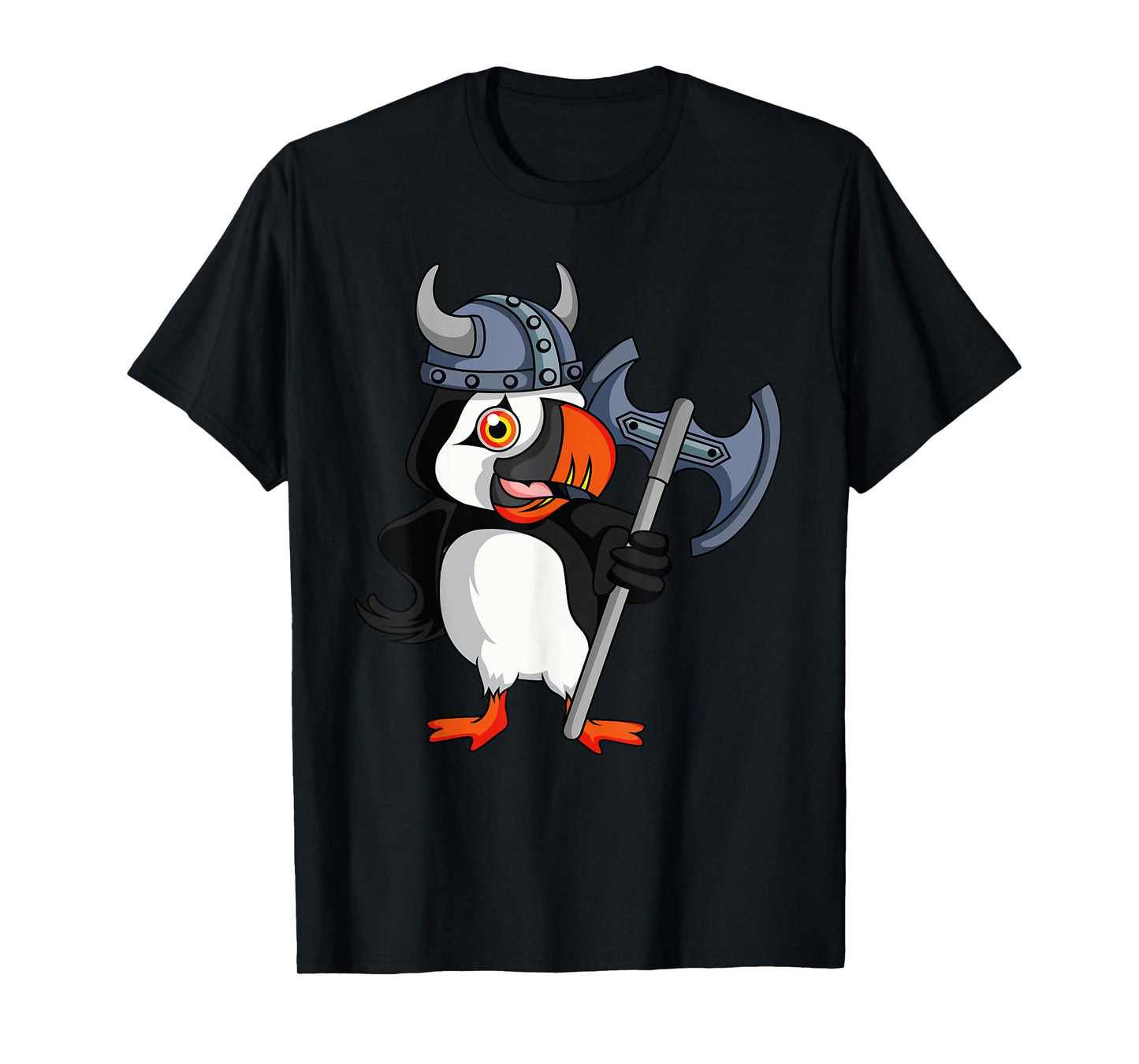 Iceland Puffin Souvenir Viking helmet T-Shirt