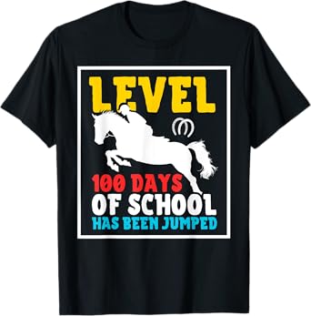 Funny Horse Lover 100 Days of School Design For Students T-Shirt