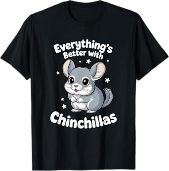 Cute Chinchilla Lover Adults or Kids Boys Girls Chinchillas T-Shirt