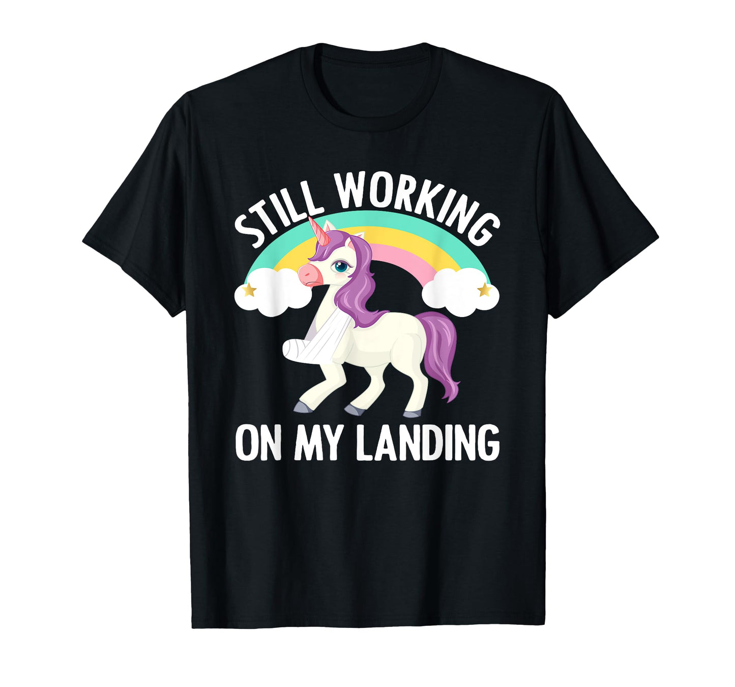 Cool Broken Arm For Men Women Broke Elbow Hand Unicorn T-Shirt