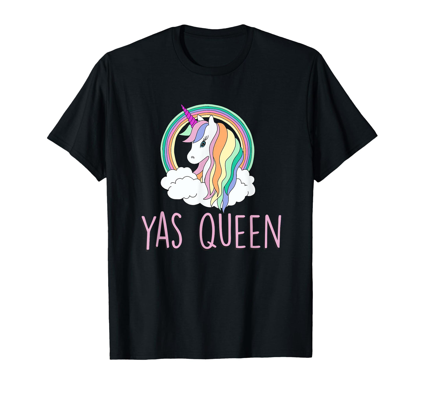 Yas Queen Cute Funny Unicorn Shirt T-Shirt