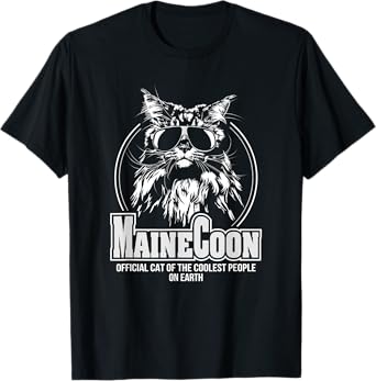 Funny Proud Maine Coon cool cat T-Shirt Shirt Tee gift T-Shirt for Men Women Girls Kids