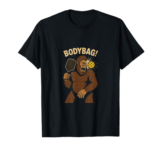 BODYBAG Pickleball Bigfoot Funny Pickle Ball T-Shirt