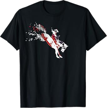 Bronc Riding Rodeo American Pride T-Shirt Bronc Rider Shirts T-Shirt