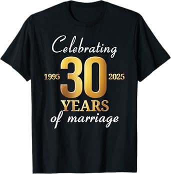 Funny Married 30 Years Of Marriage 1995 30th Wedding Couples T-Shirt