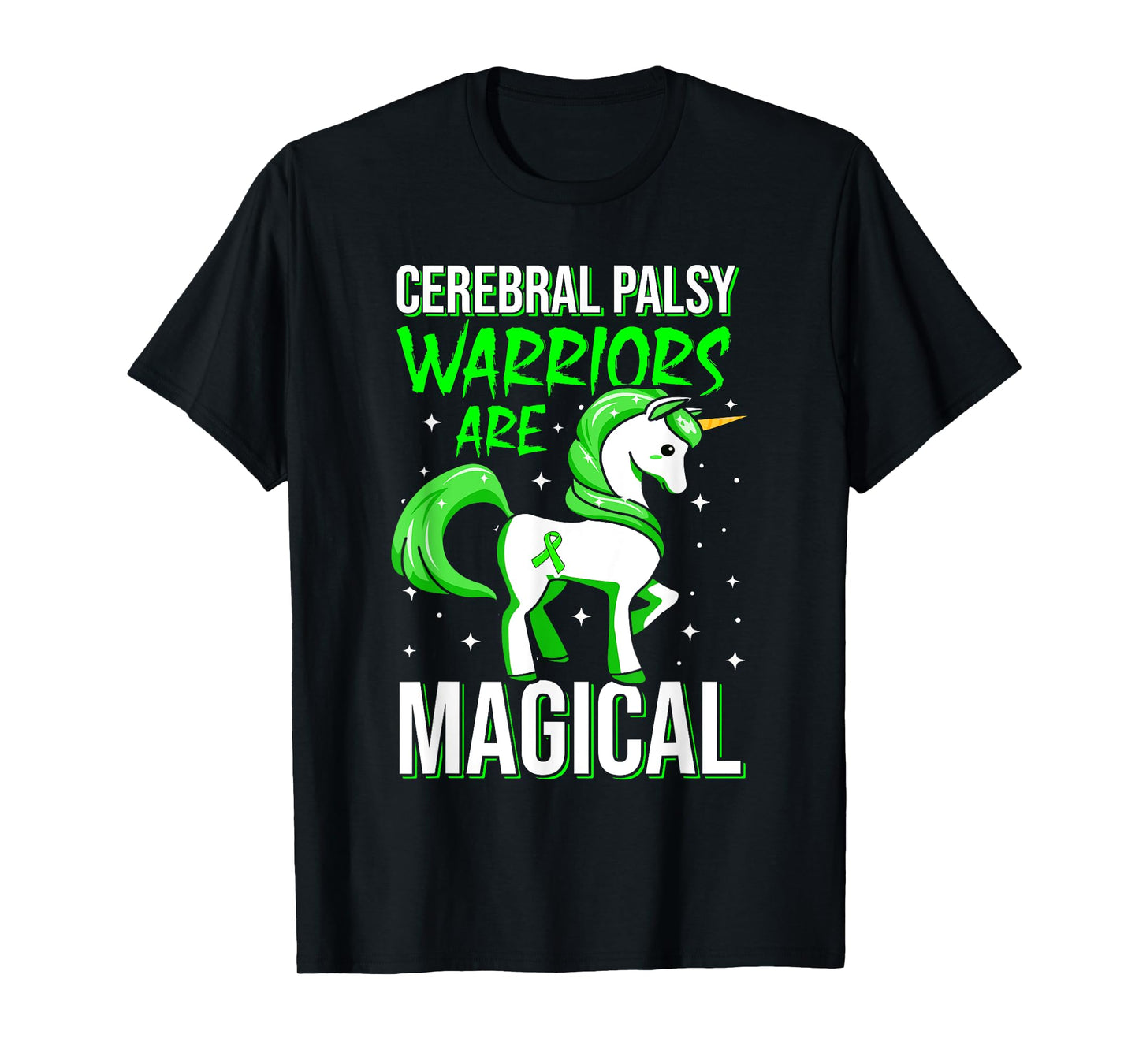 Cerebral Palsy Awareness Unicorn Warrior Magical Ribbon T-Shirt