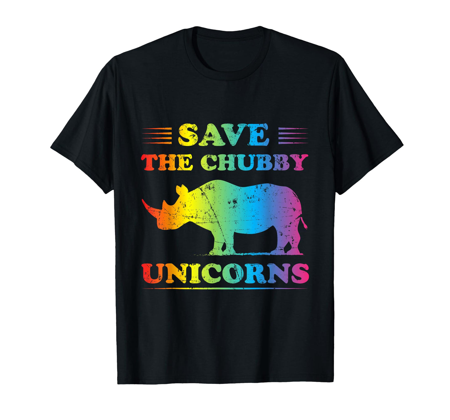 Save The Chubby Unicorns Rainbow T Shirt