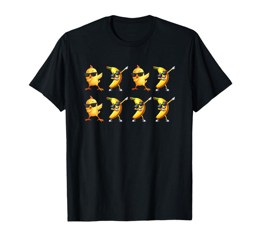 Funny Chicken Banana For Men Women Teens Kids T-Shirt