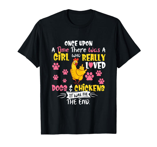 Funny Chicken Dog Lover for Women Girls Farmer T-Shirt