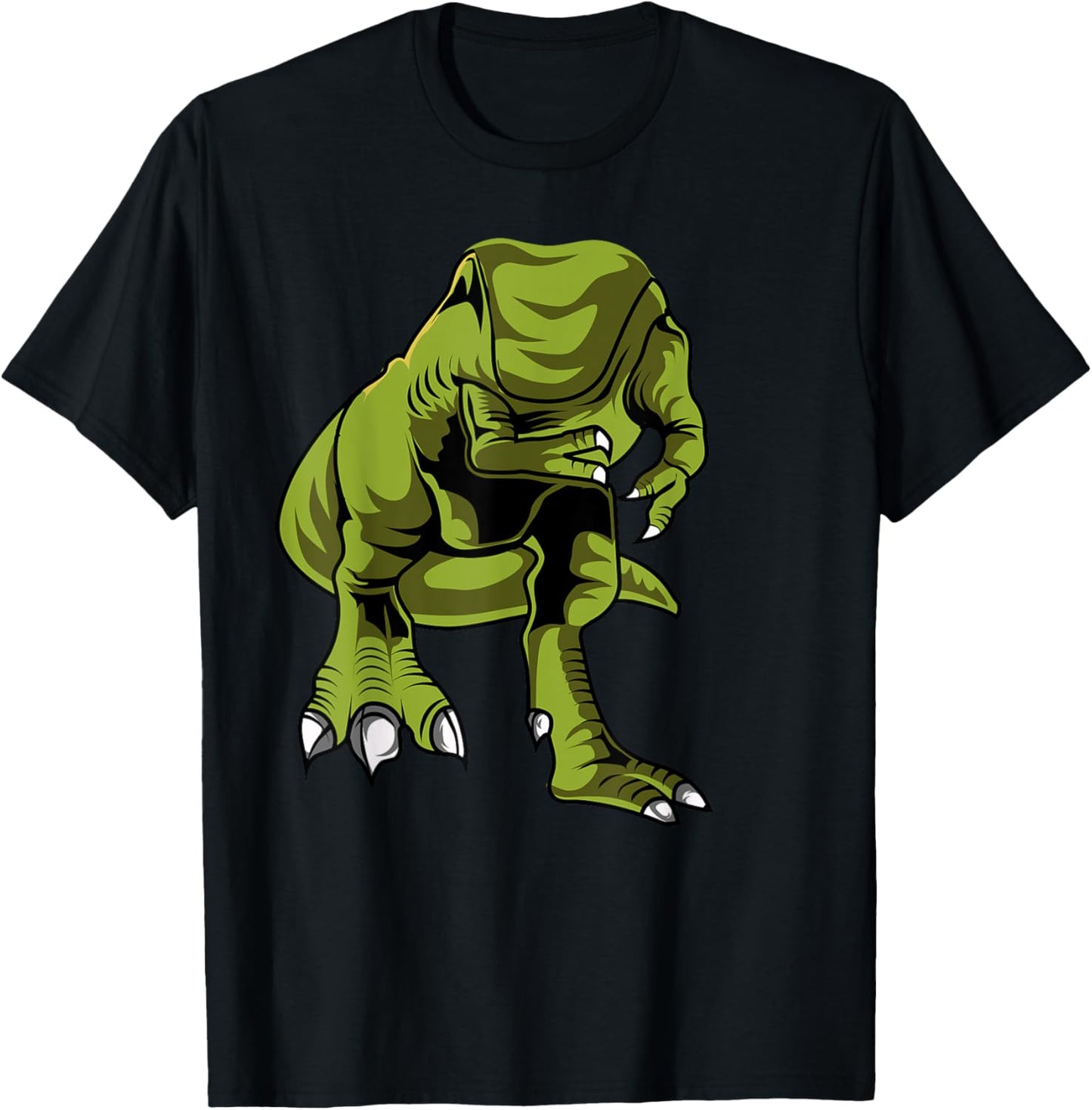 Funny Dinosaur Body Headless Halloween Dino Lazy Costume T-Shirt