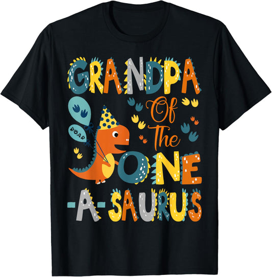 Grandpa Of The One-A-Saurus 1St Birthday Dinosaur Party T-Shirt