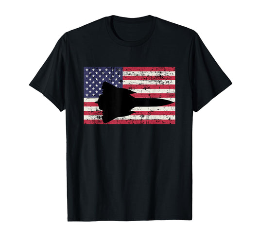 Patriotic SR-71 Blackbird jet American flag Women Men T-Shirt