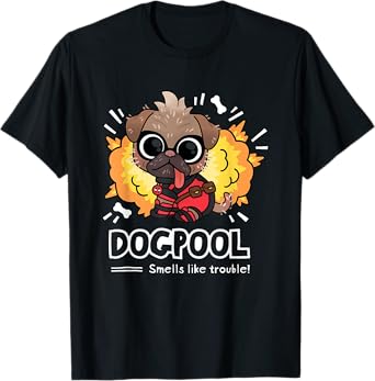 Marvel Deadpool & Wolverine Smells Like Trouble Dogpool T-Shirt