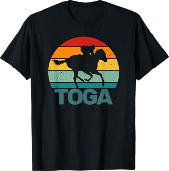 Saratoga Springs New York Toga Horse Racing T-Shirt