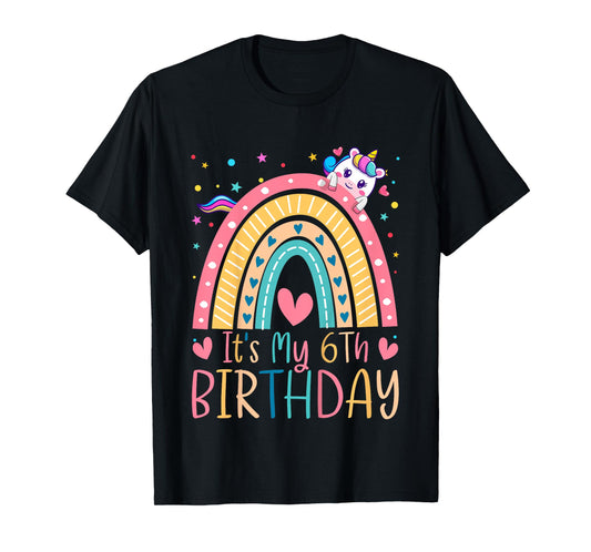 6th Birthday Girl Outfit Idea 6 Year Old Girls Birthday T-Shirt