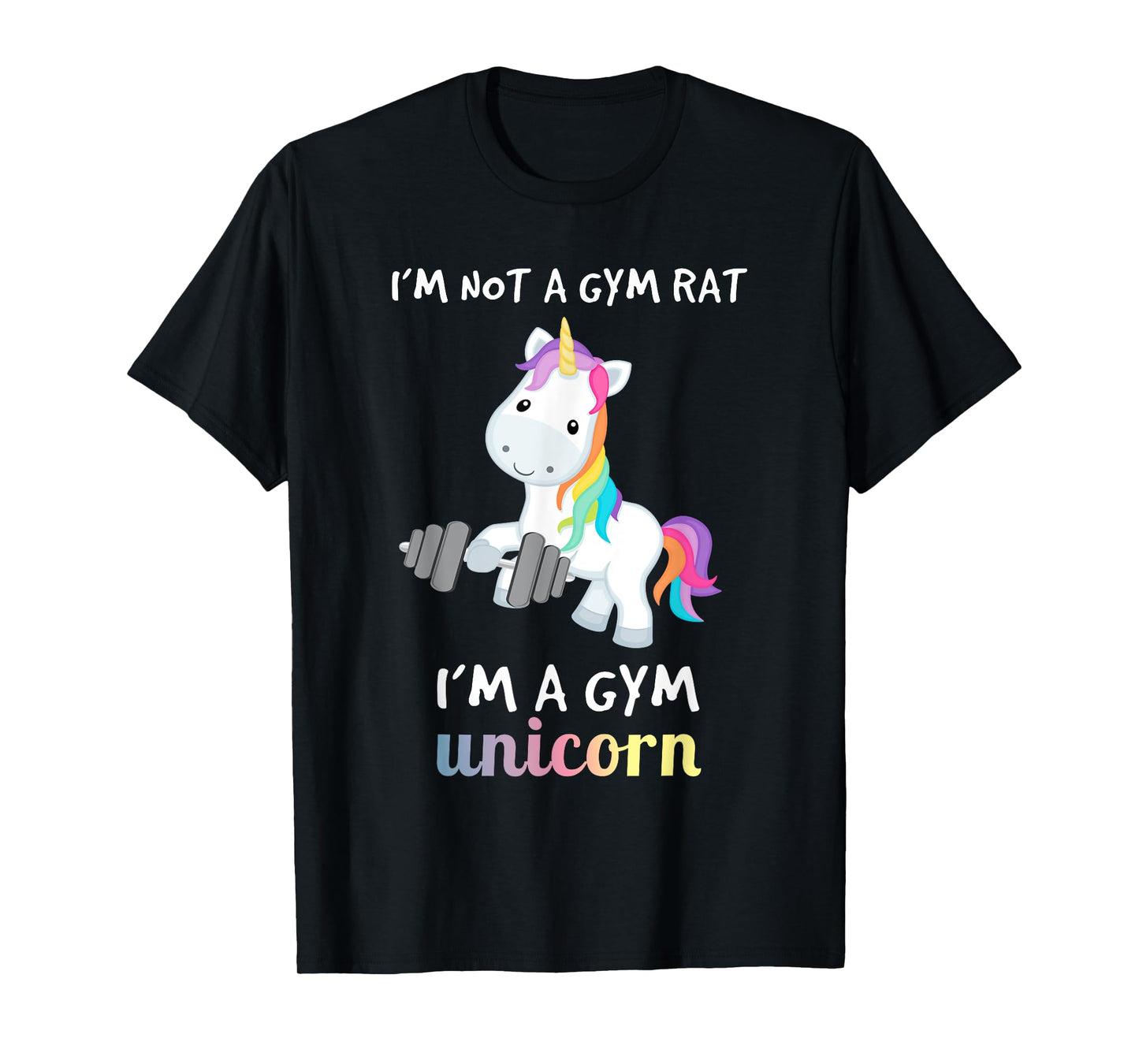 Funny Gym T Shirt Fitness Training Unicorn Lover Gifts Women T-Shirt