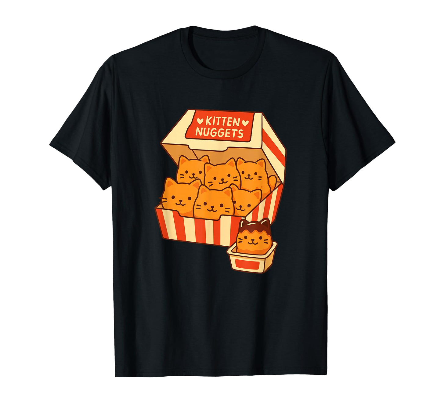 Funny Cat Owner Tee Kitten Nuggets Food Chicken Nugget T-Shirt