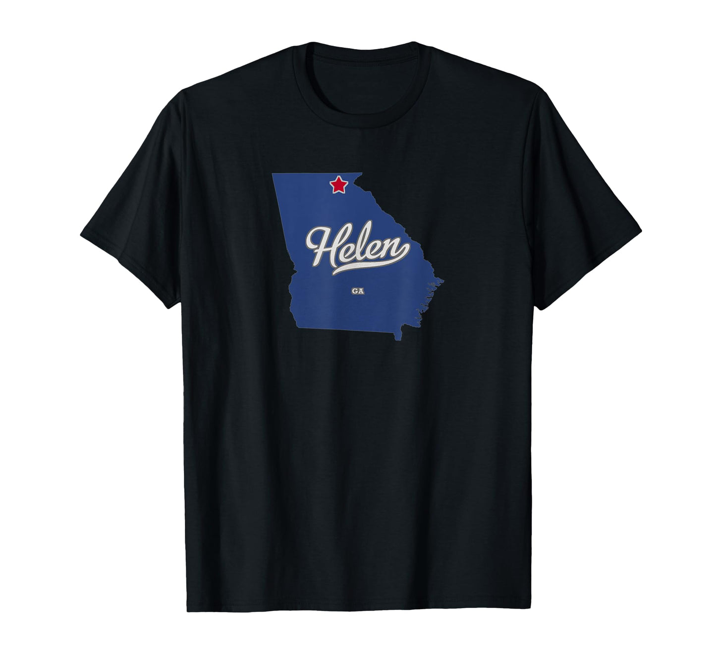 Helen Georgia GA Map T-Shirt