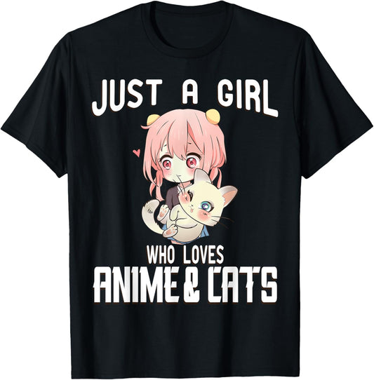 Just a Girl who loves Anime and Cats Lover for Teen T-Shirt