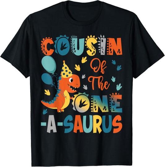 Cousin Of The One-A-Saurus 2Nd Birthday Dinosaur Party T-Shirt