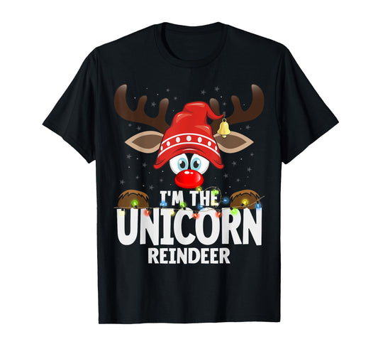 Christmas Matching I'm The Unicorn Reindeer T-Shirt
