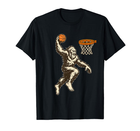 Bigfoot Dunking - Basketball Player Fan Basketball Coach T-Shirt