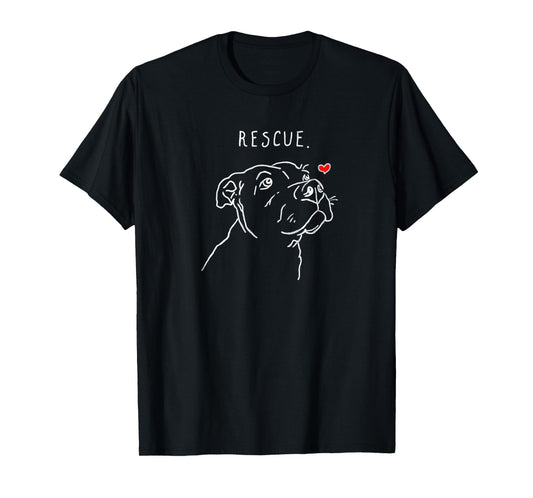 Rescue Dog, Pitbull Drawing, Rescue Mom, Adopt Don't Shop T-Shirt