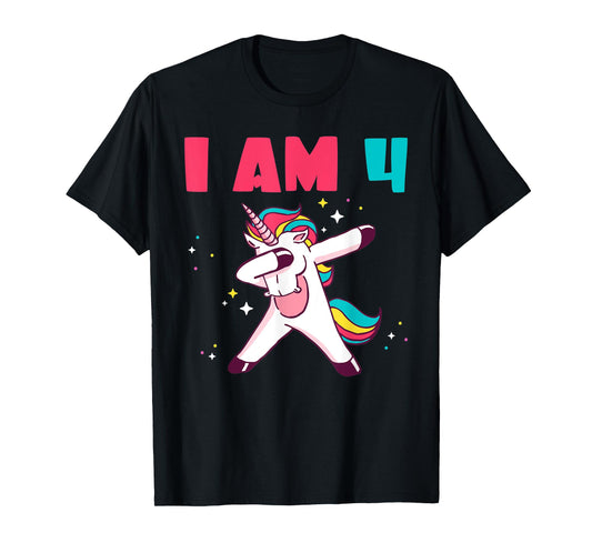 I am 4 Years Magical Unicorn T-Shirt